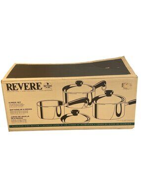 Revereware 6-Piece Set #3500920 Aluminum Disc Bottom - New